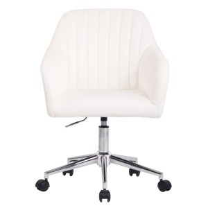 Silla de Oficina FOCUS, Gran acolchado, tapizada en piel color negro