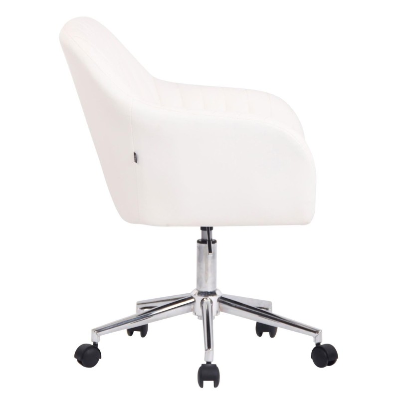 Silla de Oficina FOCUS, Gran acolchado, tapizada en piel color negro