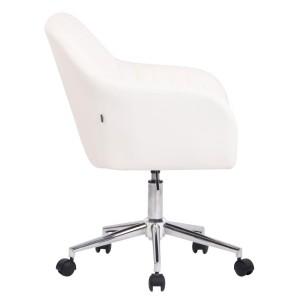 Silla de Oficina FOCUS, Gran acolchado, tapizada en piel color negro