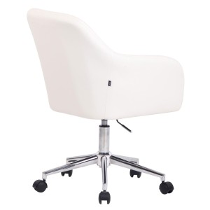 Silla de Oficina FOCUS, Gran acolchado, tapizada en piel color negro
