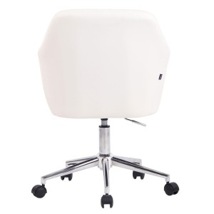 Silla de Oficina FOCUS, Gran acolchado, tapizada en piel color negro