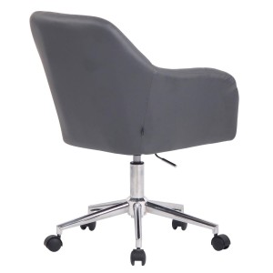 Silla de Oficina FOCUS, Gran acolchado, tapizada en piel color negro