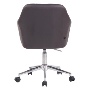 Silla de Oficina FOCUS, Gran acolchado, tapizada en piel color negro