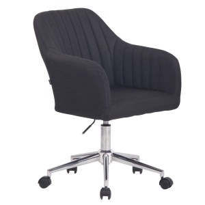 Silla de Oficina FOCUS TELA, Gran acolchado, en color negro