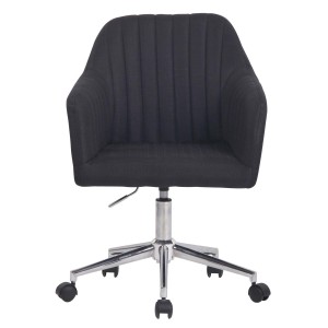 Silla de Oficina FOCUS TELA, Gran acolchado, en color negro