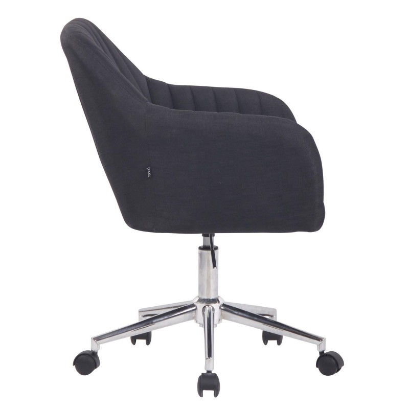 Silla de Oficina FOCUS TELA, Gran acolchado, en color negro