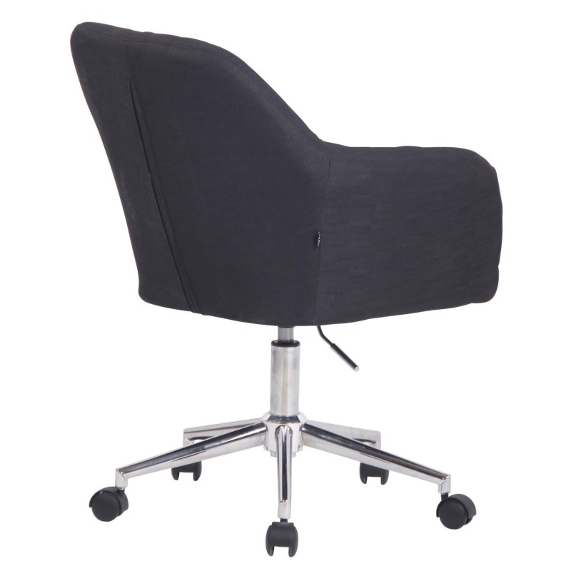 Silla de Oficina FOCUS TELA, Gran acolchado, en color negro