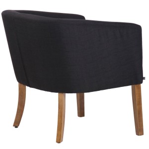 Silla de Confidente THEO, Patas Claras, en Tela Negra