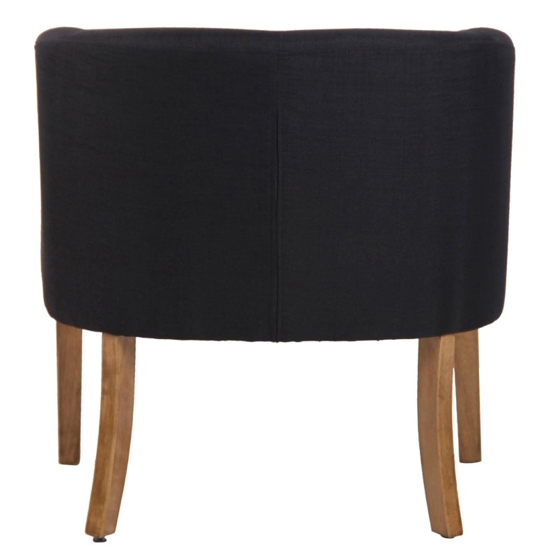 Silla de Confidente THEO, Patas Claras, en Tela Negra