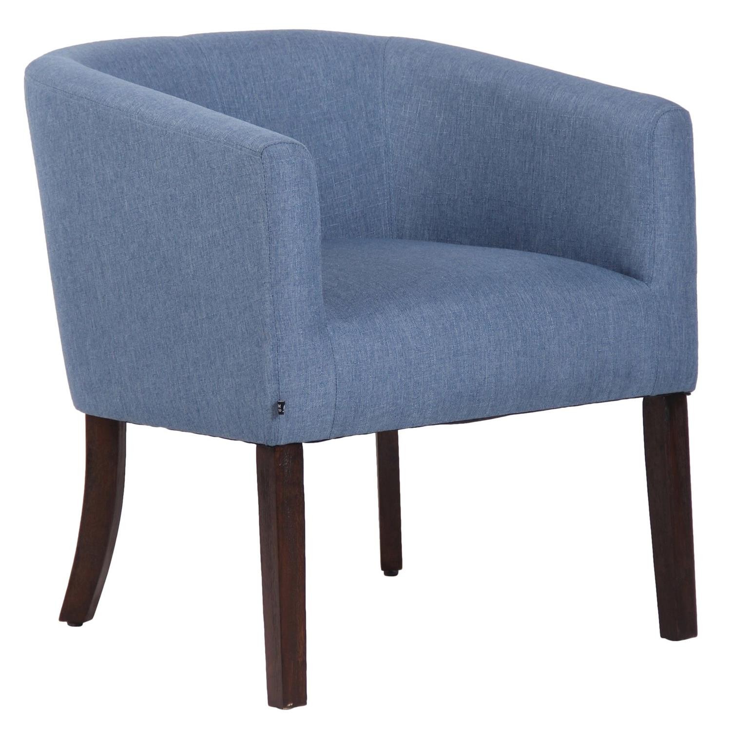 Silla de Confidente THEO, Patas de Madera Oscuras, en Tela color Negro