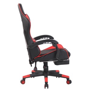Silla Gaming ATMOS, Con Reposapiés, en Piel color Negro