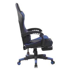 Silla Gaming ATMOS, Con Reposapiés, en Piel color Negro