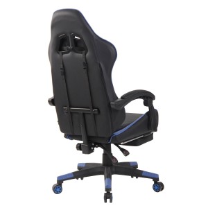 Silla Gaming ATMOS, Con Reposapiés, en Piel color Negro