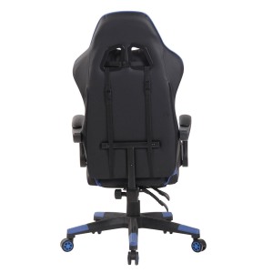 Silla Gaming ATMOS, Con Reposapiés, en Piel color Negro