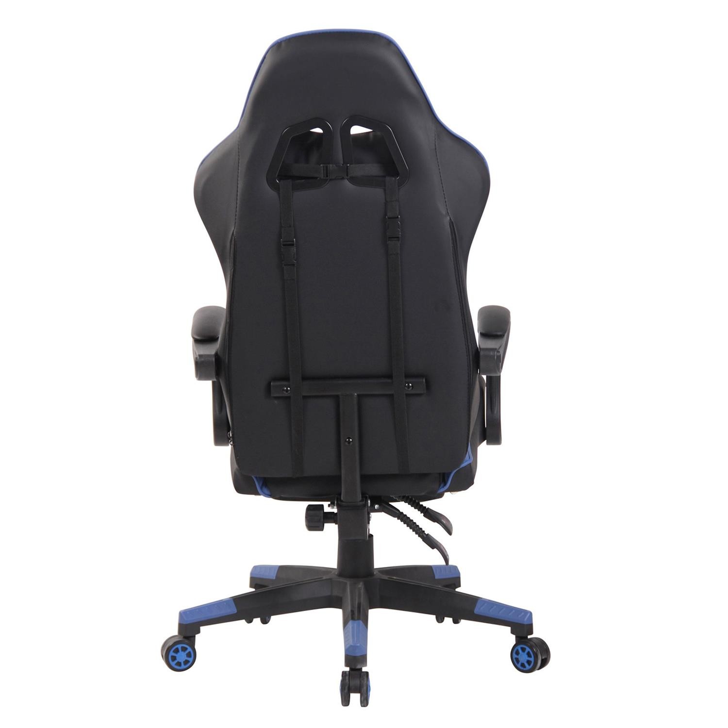 Silla Gaming ATMOS con Reposapiés, Cojines Lumbar y Cervical, en Piel Negra