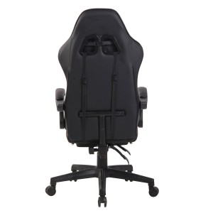 Silla Gaming ATMOS, Con Reposapiés, en Piel color Negro