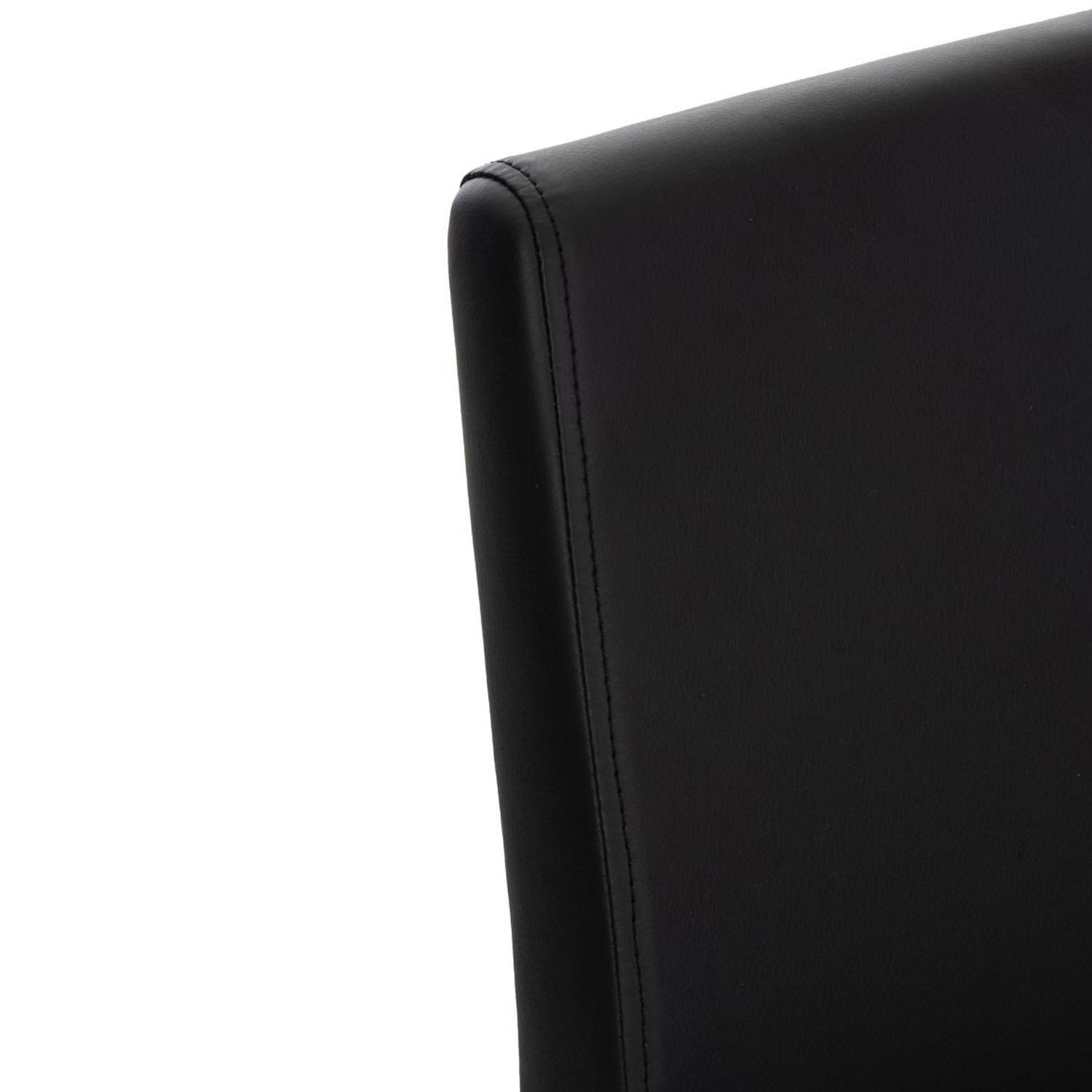 Silla de Confidente ELARA, Gran Acolchado, Tapizada en Piel color Negro