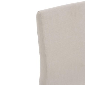 Silla de Confidente ELARA TELA, Estructura en Acero inoxidable, color Blanco