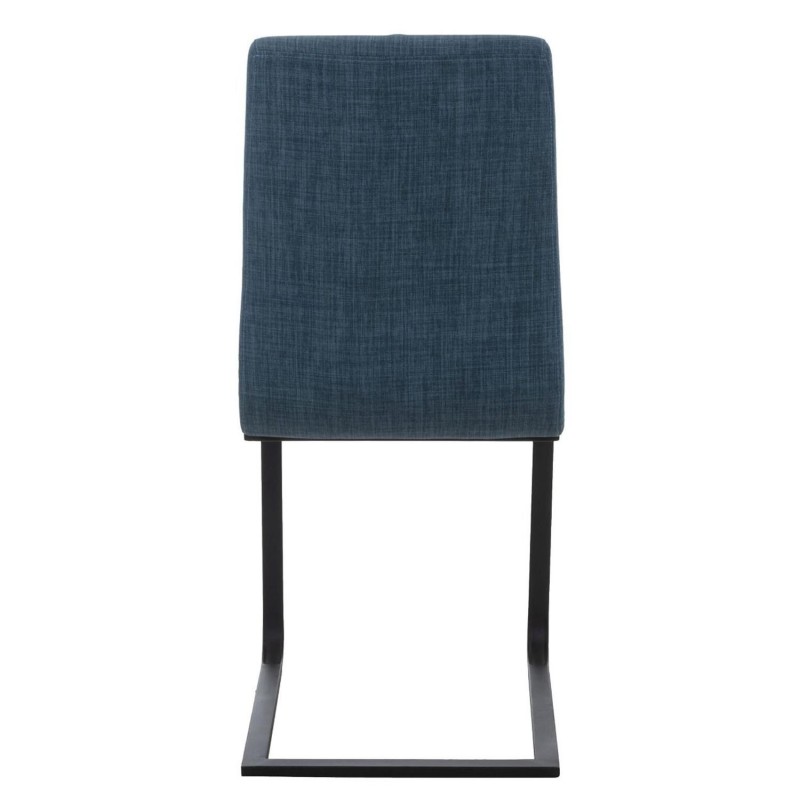 Silla de Confidente ELARA TELA, Estructura en Acero inoxidable, color Blanco