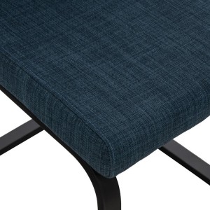 Silla de Confidente ELARA TELA, Estructura en Acero inoxidable, color Blanco