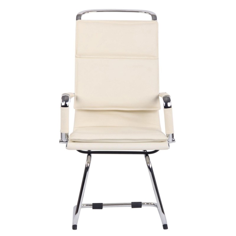 Silla de Confidente QUEBEC V en Piel Natural color Negro