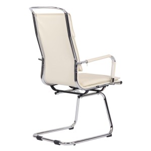 Silla de Confidente QUEBEC V en Piel Natural color Negro