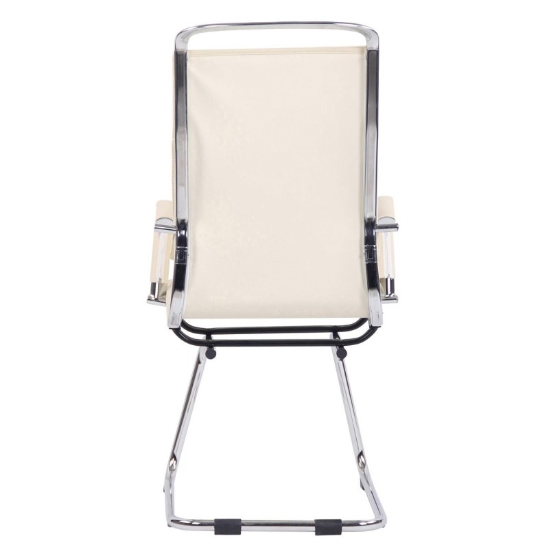 Silla de Confidente QUEBEC V en Piel Natural color Negro