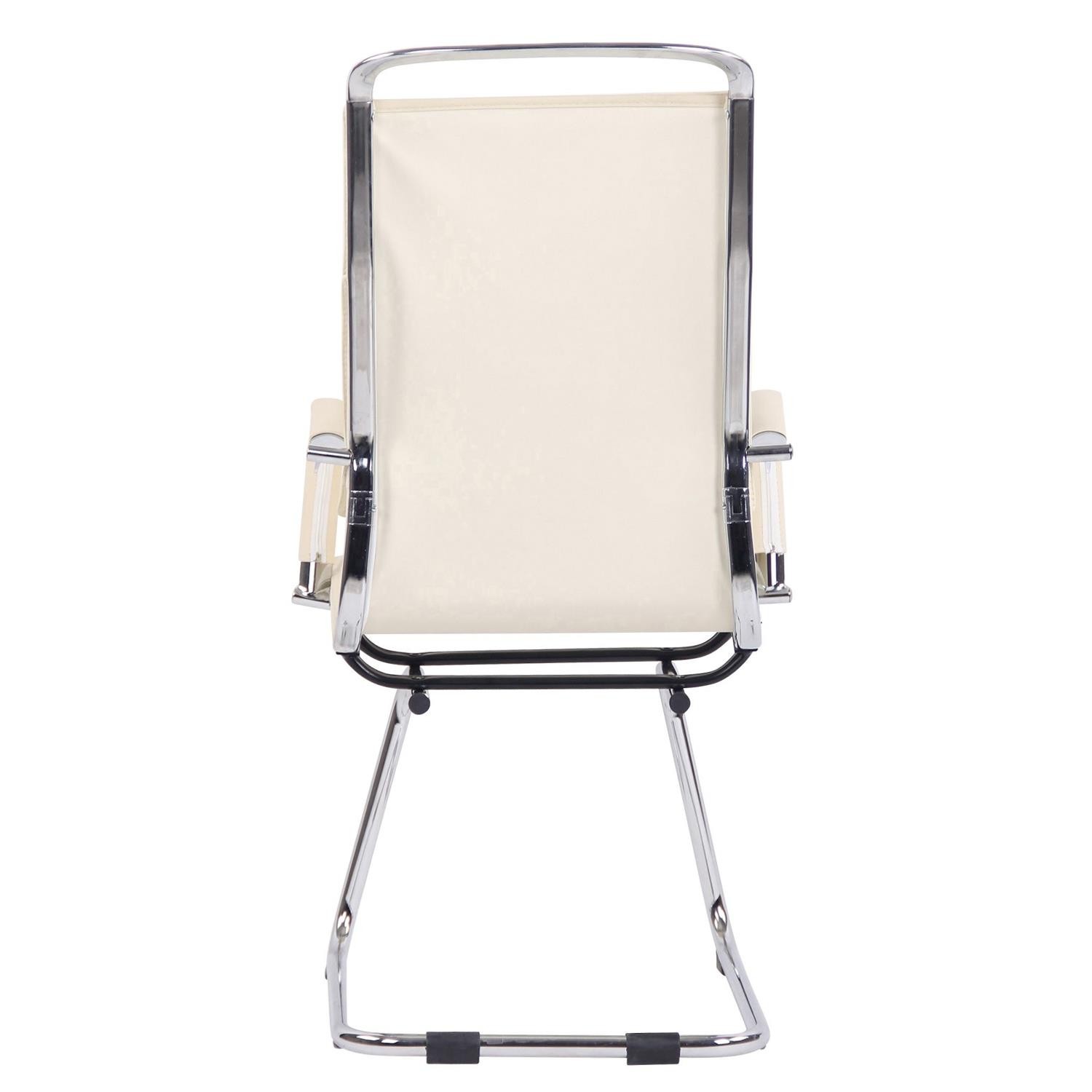 Silla de Confidente QUEBEC V, Doble Acolchado, Estructura Metálica, en Piel Natural color Negro