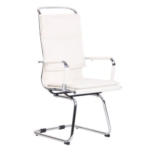 Silla de Confidente QUEBEC V en Piel Natural color Negro