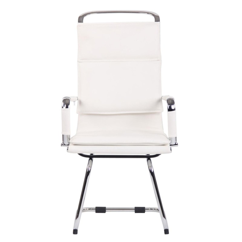 Silla de Confidente QUEBEC V en Piel Natural color Negro