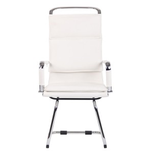 Silla de Confidente QUEBEC V en Piel Natural color Negro