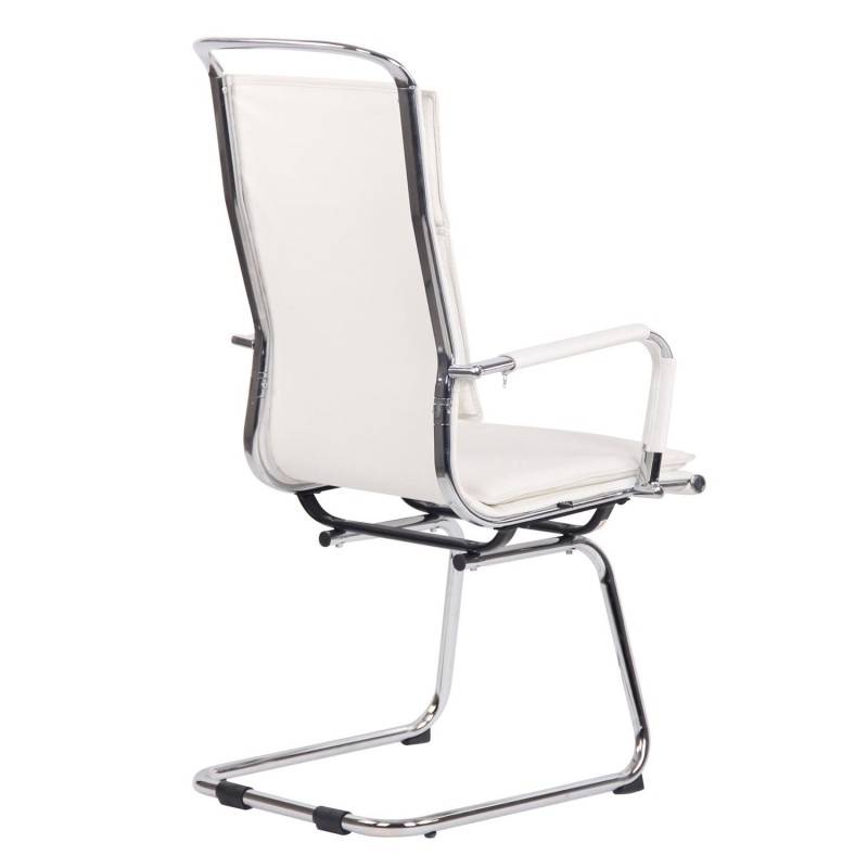 Silla de Confidente QUEBEC V en Piel Natural color Negro