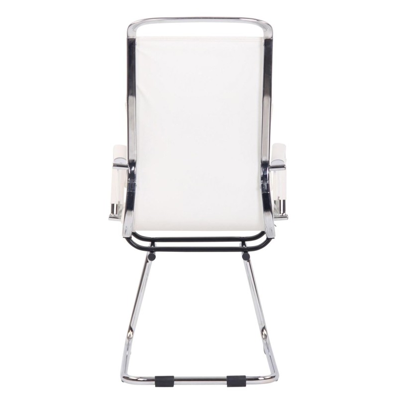 Silla de Confidente QUEBEC V en Piel Natural color Negro