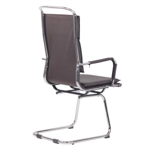 Silla de Confidente QUEBEC V en Piel Natural color Negro