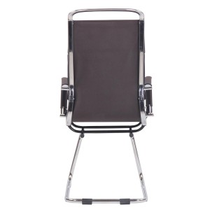 Silla de Confidente QUEBEC V en Piel Natural color Negro