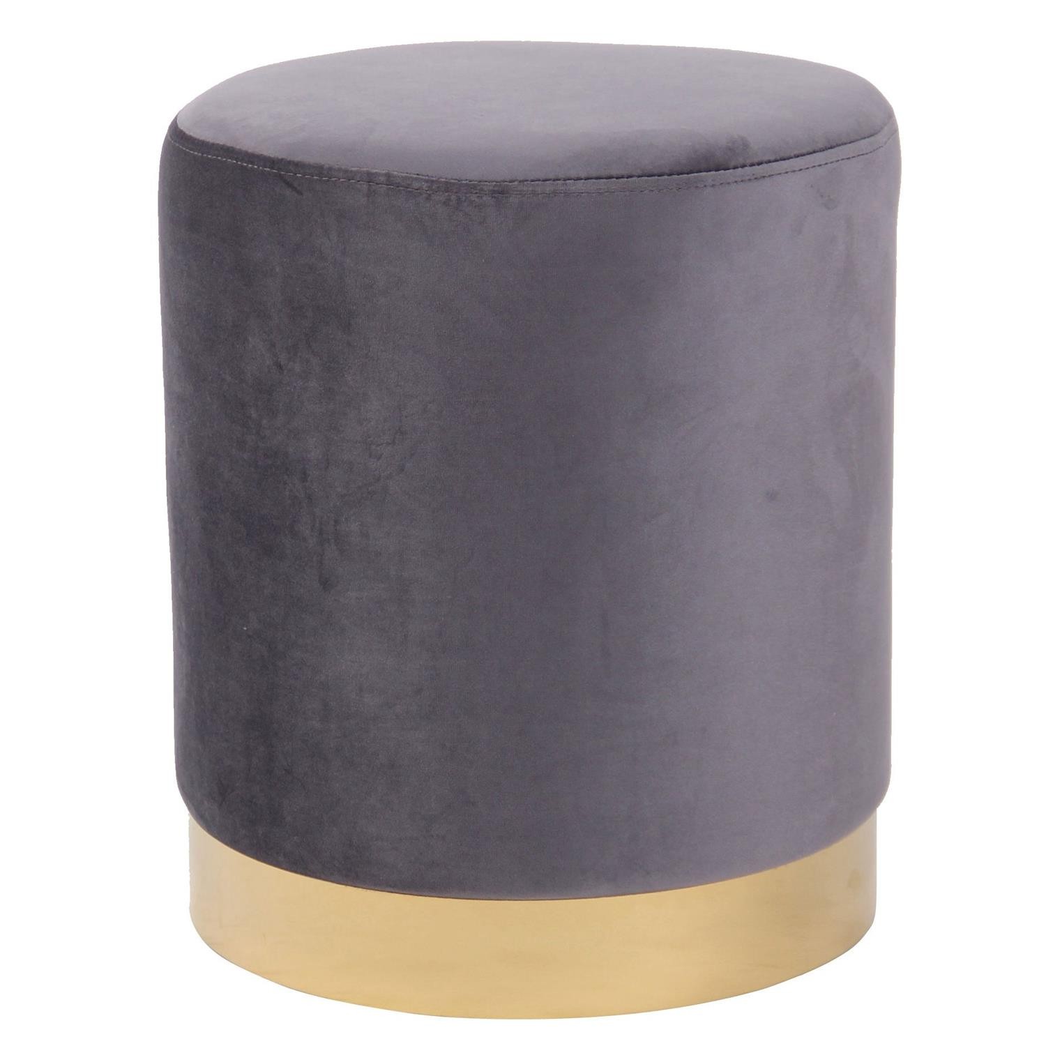 Taburete TIBET TERCIOPELO, Elegante Diseño Vanguardista, en Color Marrón