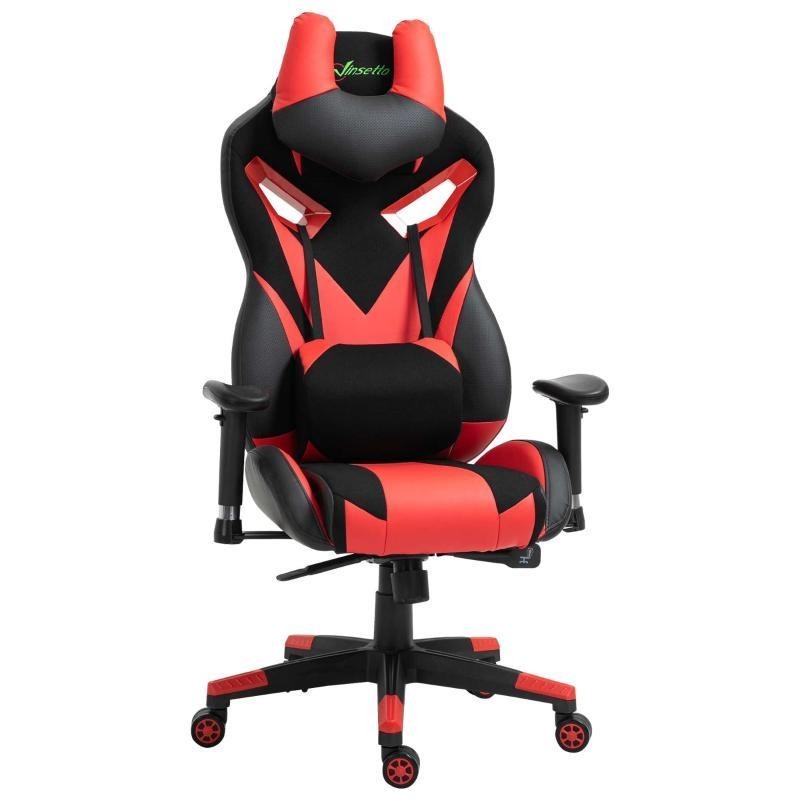 Silla Gaming URUS, en Tela y Piel, Negra y Azul