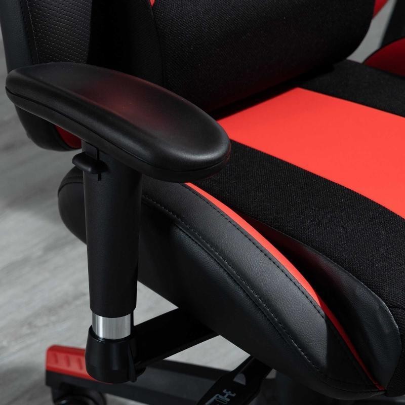 Silla Gaming URUS, en Tela y Piel, Negra y Azul