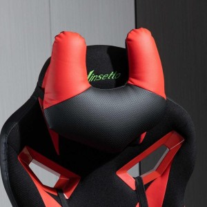 Silla Gaming URUS, en Tela y Piel, Negra y Azul