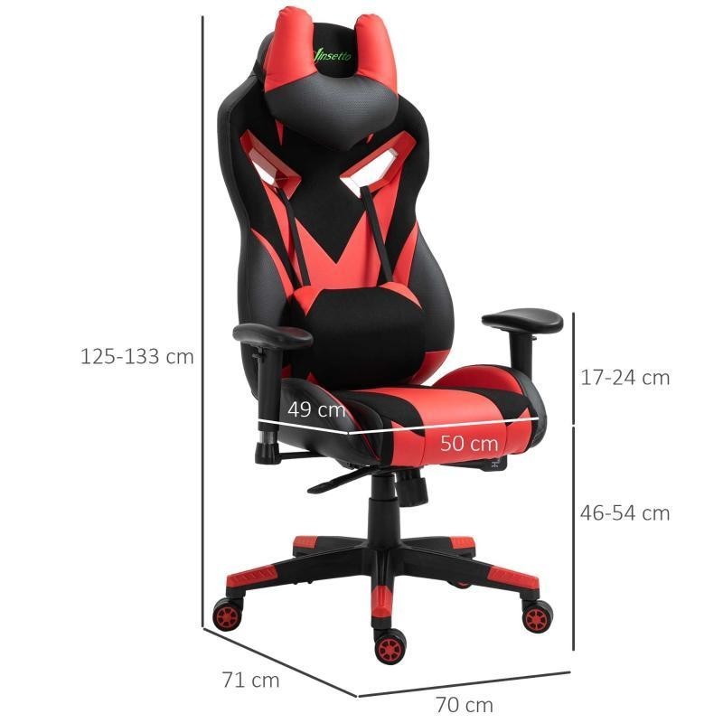 Silla Gaming URUS, en Tela y Piel, Negra y Azul