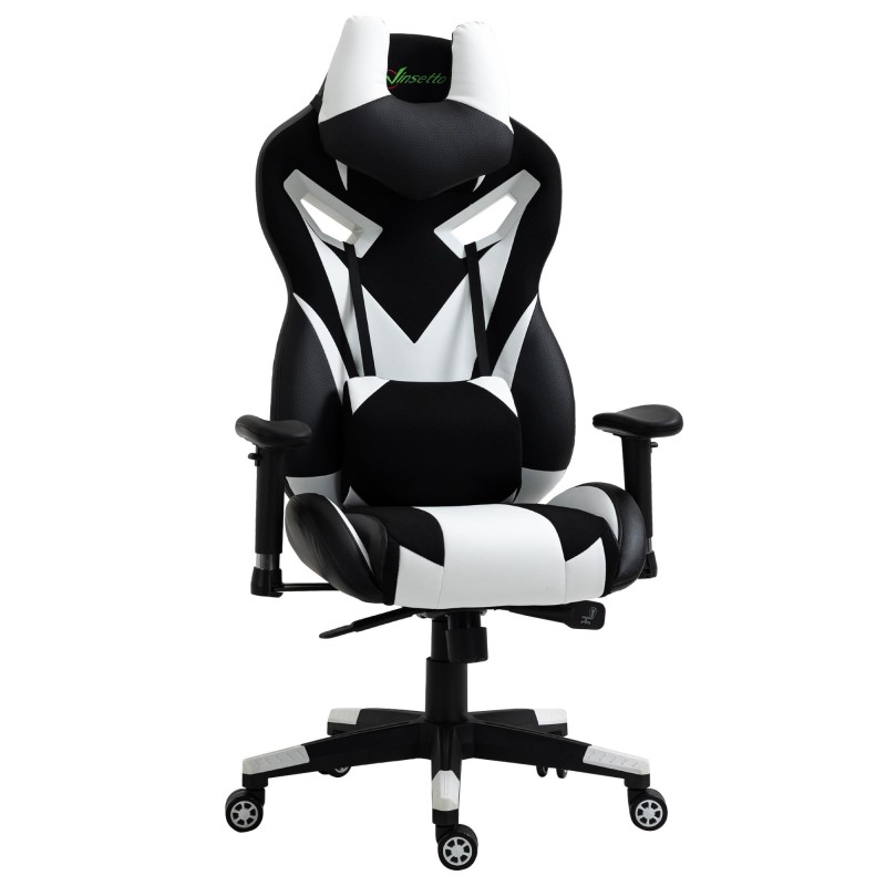 Silla Gaming URUS, en Tela y Piel, Negra y Azul