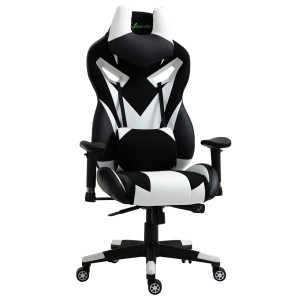 Silla Gaming URUS, en Tela y Piel, Negra y Azul