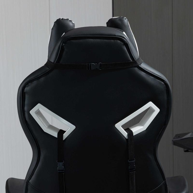 Silla Gaming URUS, en Tela y Piel, Negra y Azul