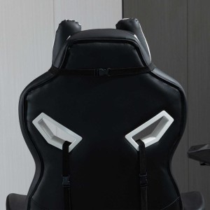 Silla Gaming URUS, en Tela y Piel, Negra y Azul