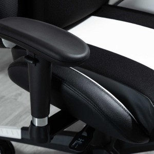 Silla Gaming URUS, en Tela y Piel, Negra y Azul