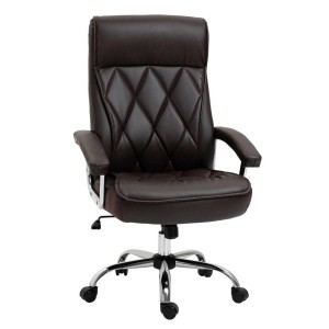 Sillón de Oficina BENITO en Piel Marrón