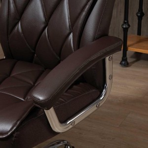 Sillón de Oficina BENITO en Piel Marrón