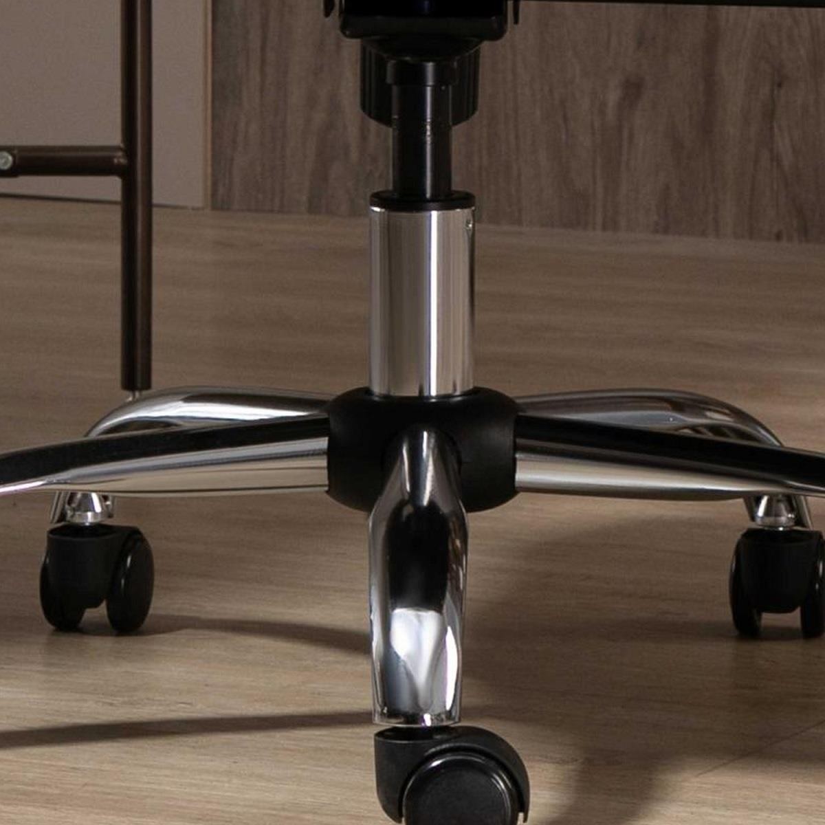 Sillón de Oficina BENITO, Elegante Diseño, Gran Acolchado, en Piel Negra