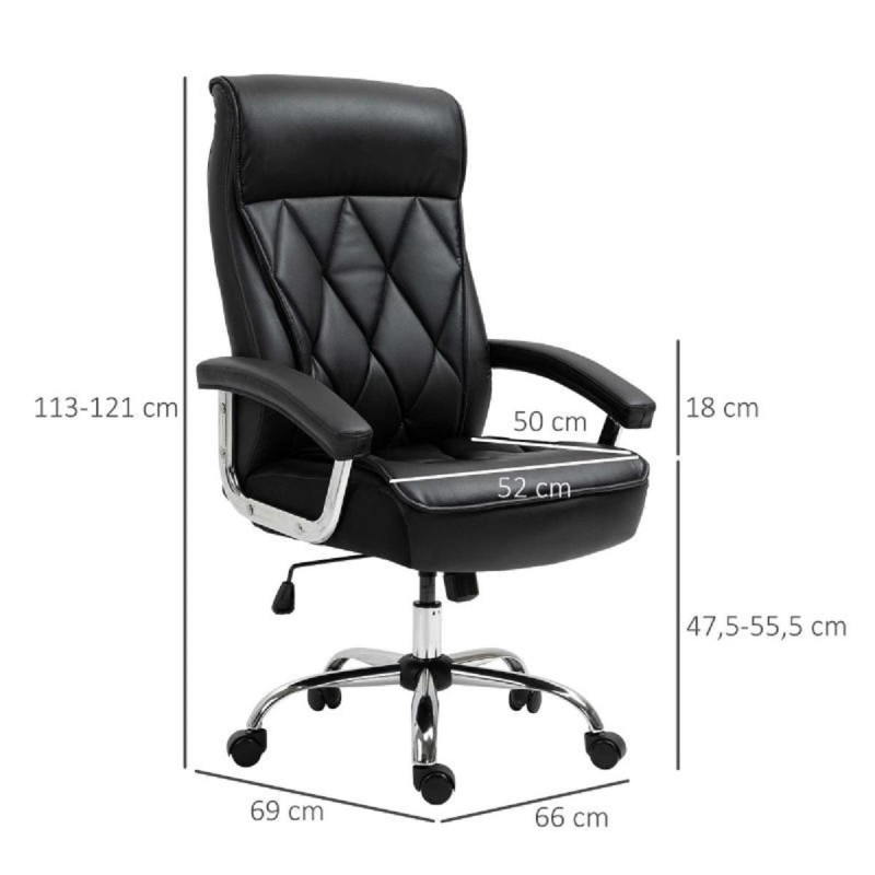 Sillón de Oficina BENITO en Piel Marrón