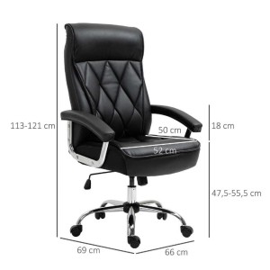 Sillón de Oficina BENITO en Piel Marrón